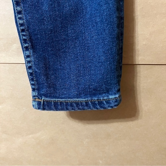Re/Done High Rise Ankle Crop Jeans Slim Fit Button Fly Denim Medium 53 Size 28 - Picture 6 of 12
